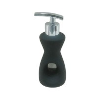 Hot sale bathroom collection solid color rubber painting ceramic liquid soap dispenser