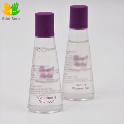 50ml Hotel Amenity Bottles Transparent Conditioning Shampoo