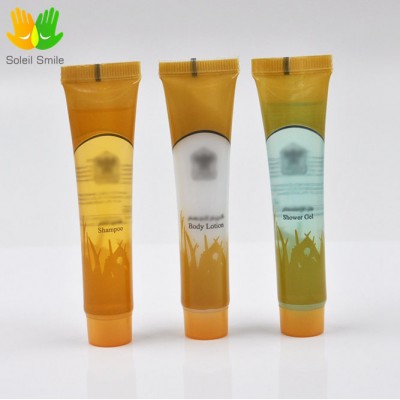 slim hotel mini size shampoo conditioner body lotion in tube